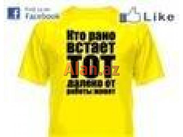 Hər növ geyim üzərinə yazı