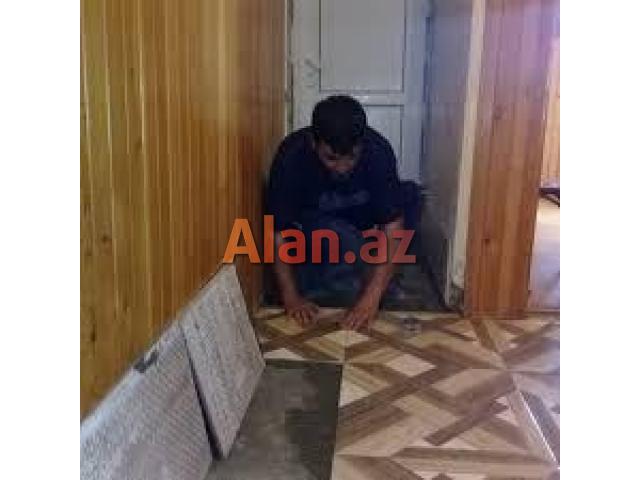 Kafel-metlax ustasi teleb olunur..