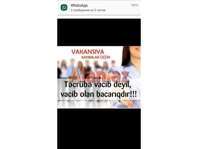 neftçilərde telefon magazasina Tecrubeli satici xanim teleb olunur