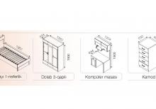 Silver  gənc yataq otağı dəsti