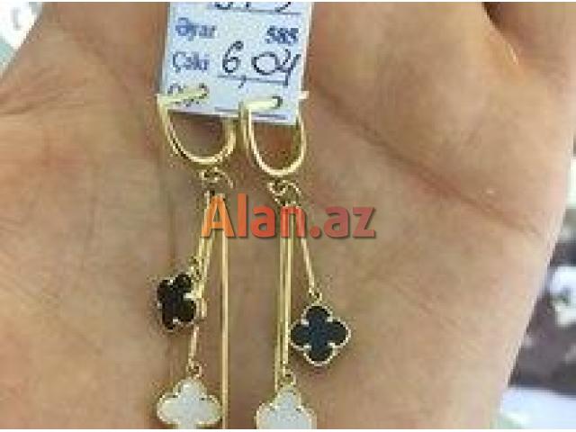 Van cleef qızıl sırğa