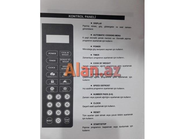 Mikrodalgali soba silver 25 litr sensrli model turk istehsali