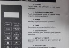 Mikrodalgali soba  silver 25 litr sensrli model turk istehsali