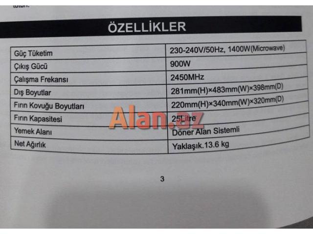 Mikrodalgali soba silver 25 litr sensrli model turk istehsali