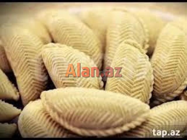 Ev şirniyyatları, ev paxlavaları qozlu, qozlu ev paxlavaları, hazır paxlava xəmiti