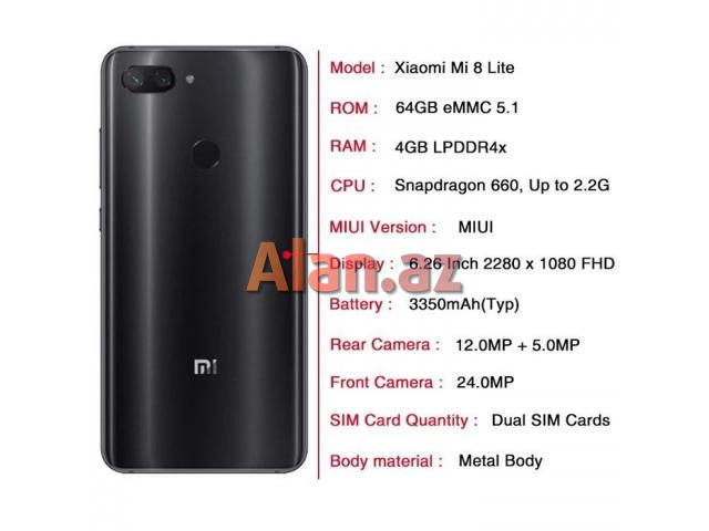 Yeni model Xiaomi Mi 8 Lite 64GB,Black •