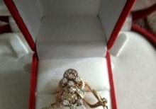 Qizil uzuk ve sirga. Eyyar 585 , 13.6gr