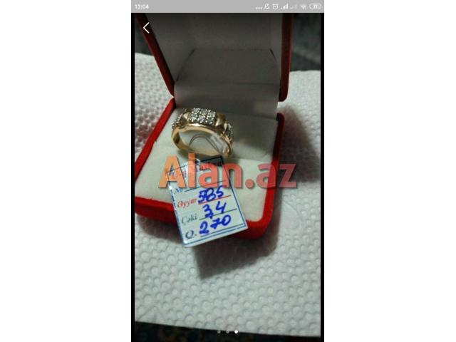 Qizil uzuk Kisi ucun. Eyyar 585 3.4 gr.