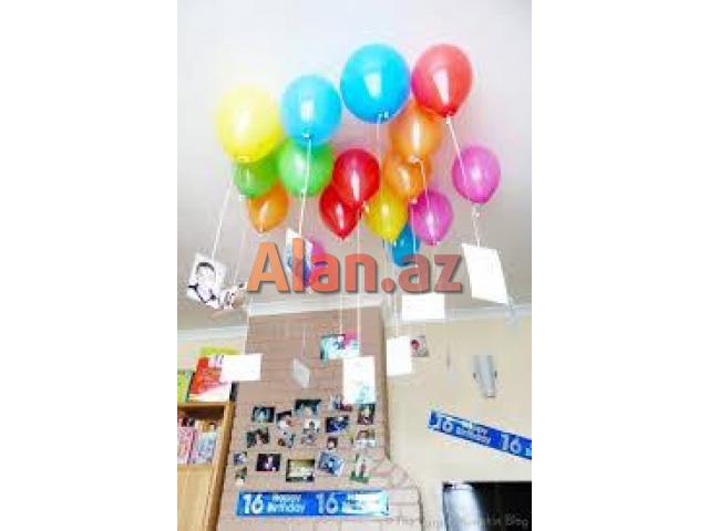 Helium balonlarının satışı