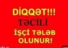 Sirkete bey ve xanim isciler teleb olunur hemde operator ve menecer teleb olunur