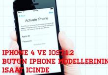 Iphone 4ve ios 7.1.2 olan butun iphone modellerinin iclouddan acilmasi