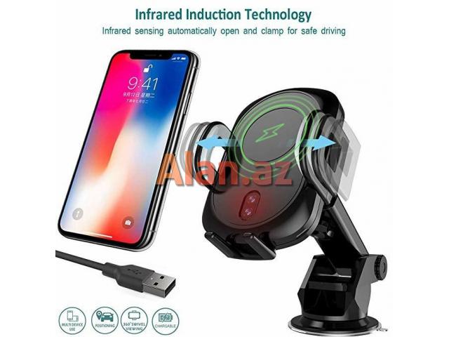 Avtomobilde hava vuran yere kecen veya şite yapisa bilen universal telefon tutacagi