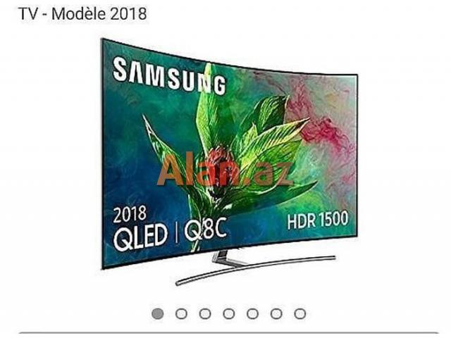Samsung televizor QE 65Q8CNAU 165 sm Qled kurved - eyri ekran