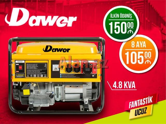 Generator DAWER 4.8 kVa Münasib Arayışsız və Zaminsiz Kreditlə Satışı