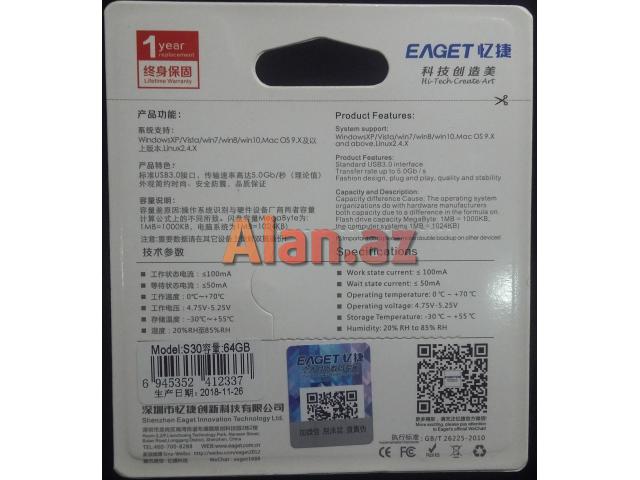 Yeni EAGET 64Gb USB3.0 fles