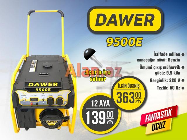 Generator Dawer 9500E Münasib Kreditlə Satışı Həmdə Arayışsız