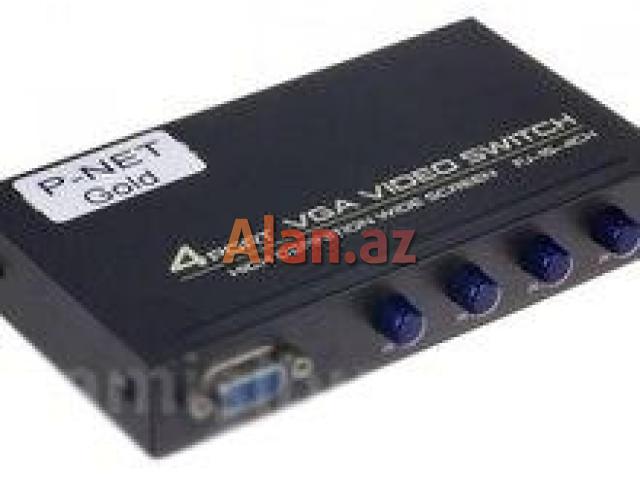 4 Ports VGA switch 4 In To 1 Out VGA Splitter Switch Box FJGEAR FJ-15-4CH 2