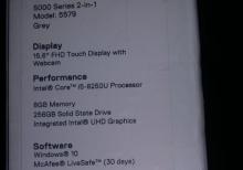 Noutbuk Dell Inspiron15, Sensorlu displey