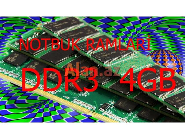DDR3 4gb notbuk ramları