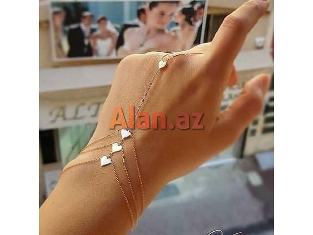 925 əyar qizil suyuna salinmiş gümüş şahmeran qolbaq