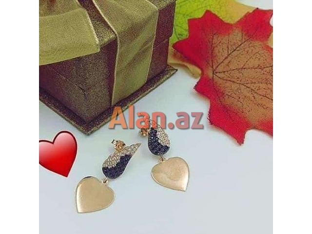 925 əyar qizil suyuna salinmiş ad yazilan gümüş sep