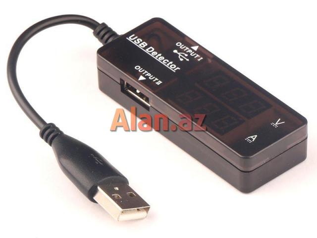 USB Amperi və Voltu ölçən cihaz hub Yeni