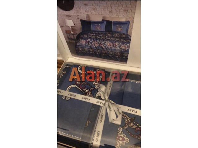 Orijinal Turkiye brendi olan Clasy firmasinin setin yataq ortuyu desti