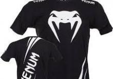fightwear shop nederland Venum Venum T Shirt Challenger Black White by Venum MMA Fight Wear