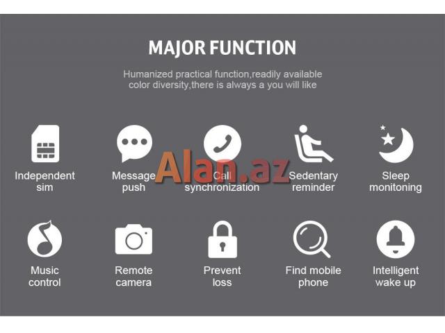 Nömrəli Telefon Funksiyalı Sensor Ekran Smart Saat