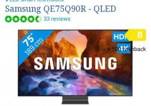 Televizor Samsung QE 75Q90RAUXRU 2019 model 190 ekran 4K UHD / HDR model
