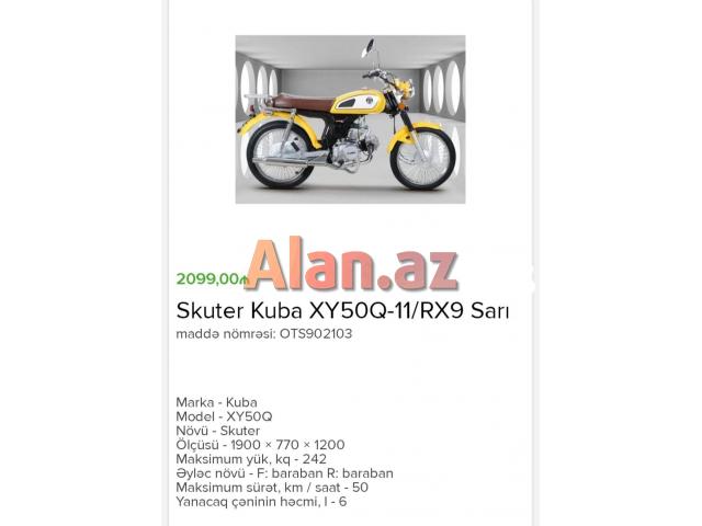Skuter Kuba XY50Q - 11/RX9 Sarı