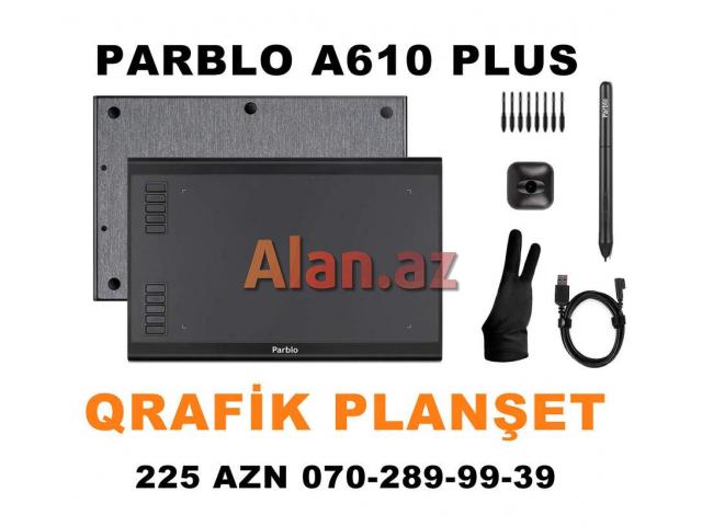 Grafik planshet Parblo A610 PLUS satilir qrafik tablet