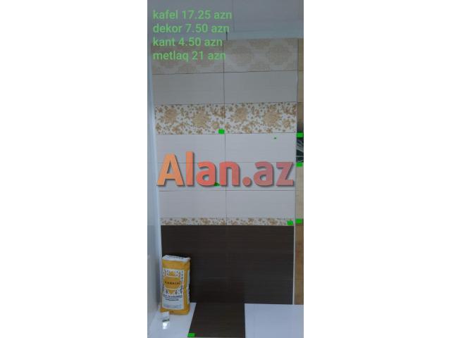 Goz oxsayan Kafel ve metlax dekor Kant ve Pano hamisi bir arada