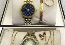 Qadin Üçün Dəst Saat Sep Üzük Qolbağ