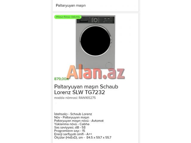 Öndən Avtomat Washing Machine Schaub Lorenz 8 kq