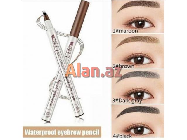 Tato effektli qas qelemi rengleri var, suya davamli original