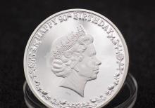 Королева Элизавета день рождения 90-й день рождения Посеребренная монета Канада .