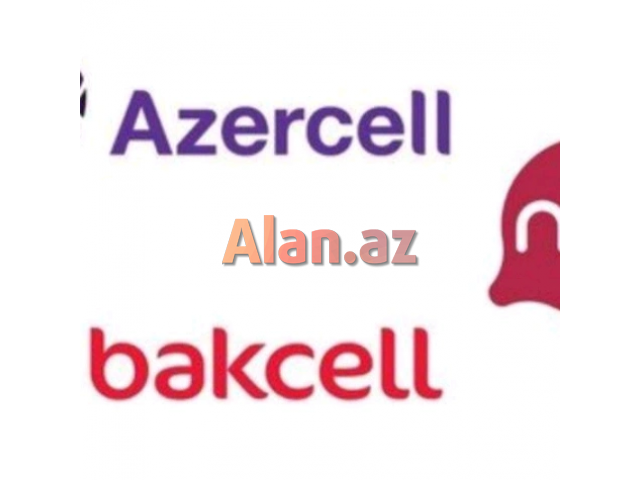 Nar Bakcell Azercell nömrələrin satışı var çatdırılma var whatsapp aktivdir