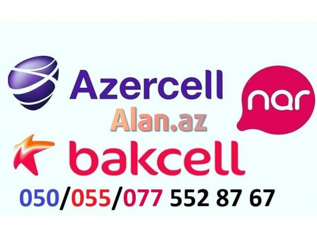 Qoşa Azercell Bakcell Nar (050) /(055)/ (077)  552-87-67