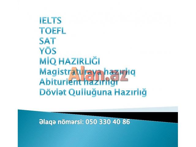 IELTS TOEFL SAT YÖS MİQ MAGİSTR Abiturient hazirliğı