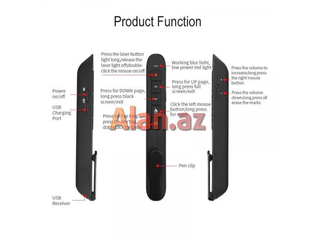 XBOSS P1 PoüerPoint ve.s proqramlarda Pointer Uzaqdan İdarətmə Pultu + Air Mous