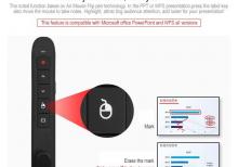 XBOSS P1 PoüerPoint ve.s proqramlarda Pointer Uzaqdan İdarətmə Pultu + Air Mous