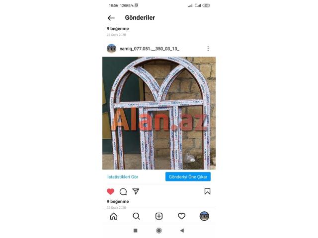 Plastik pencere. PVC qapi - Pəncərə sati