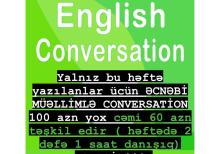 Ecnebi muellim ile Ingilis dili conversation ve dersler