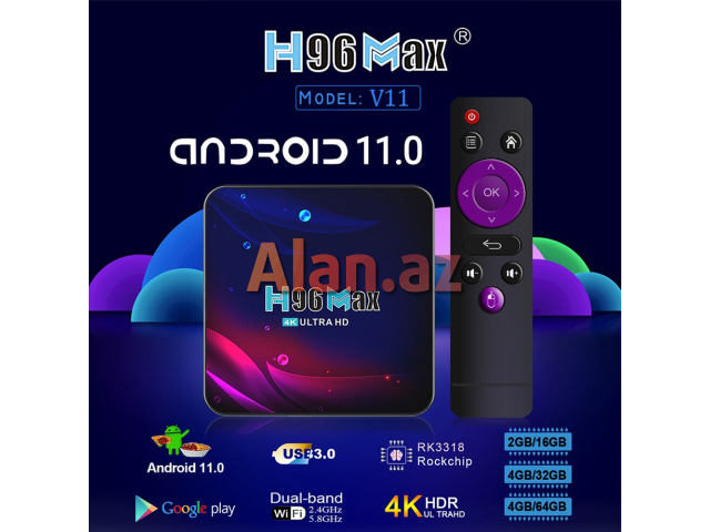 H96 Max Android 11 4/32Gb Tv Box