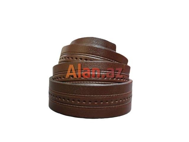 Natural leather belt