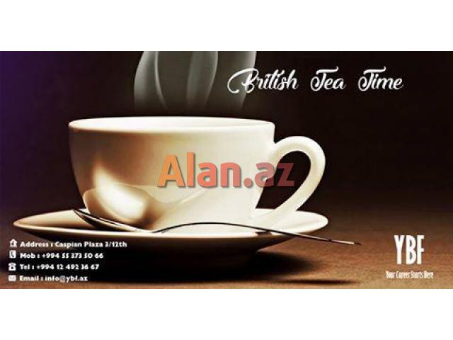 Çay süfrəsi arxasında English Conversation istəyənlər Bazar günü ödənişsiz dəvətlidir