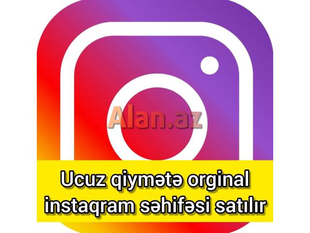 Orginal instagram səhifəsi satılır