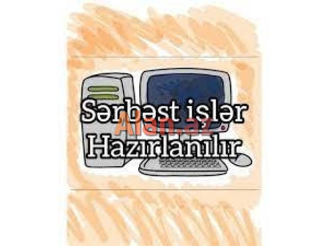 sərbəst iş kurs işi referat  diplom mövzularının yazılması