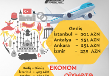 Türkiyəyə ucuz biletlər